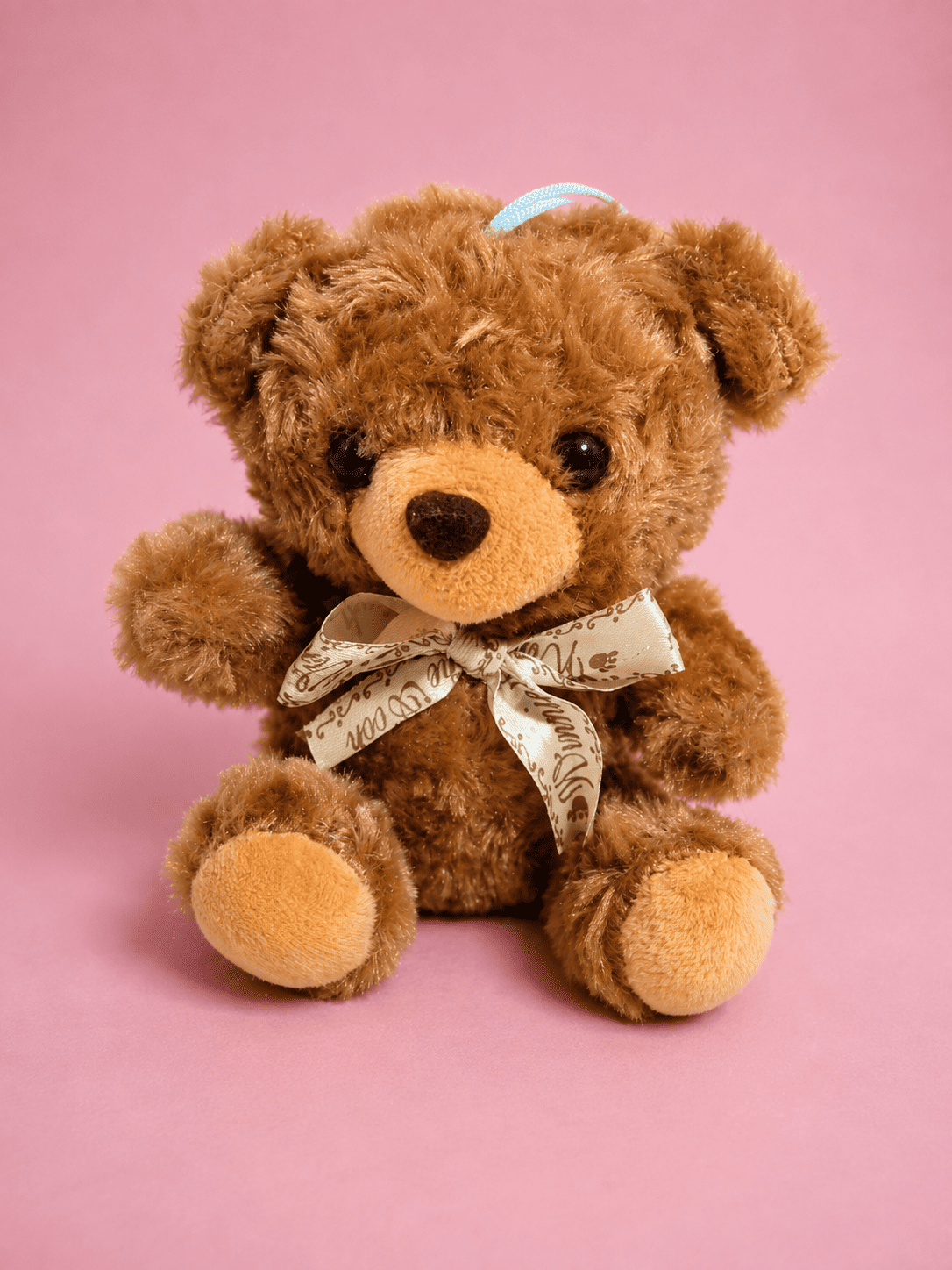 Peluche Osito Café con Moño