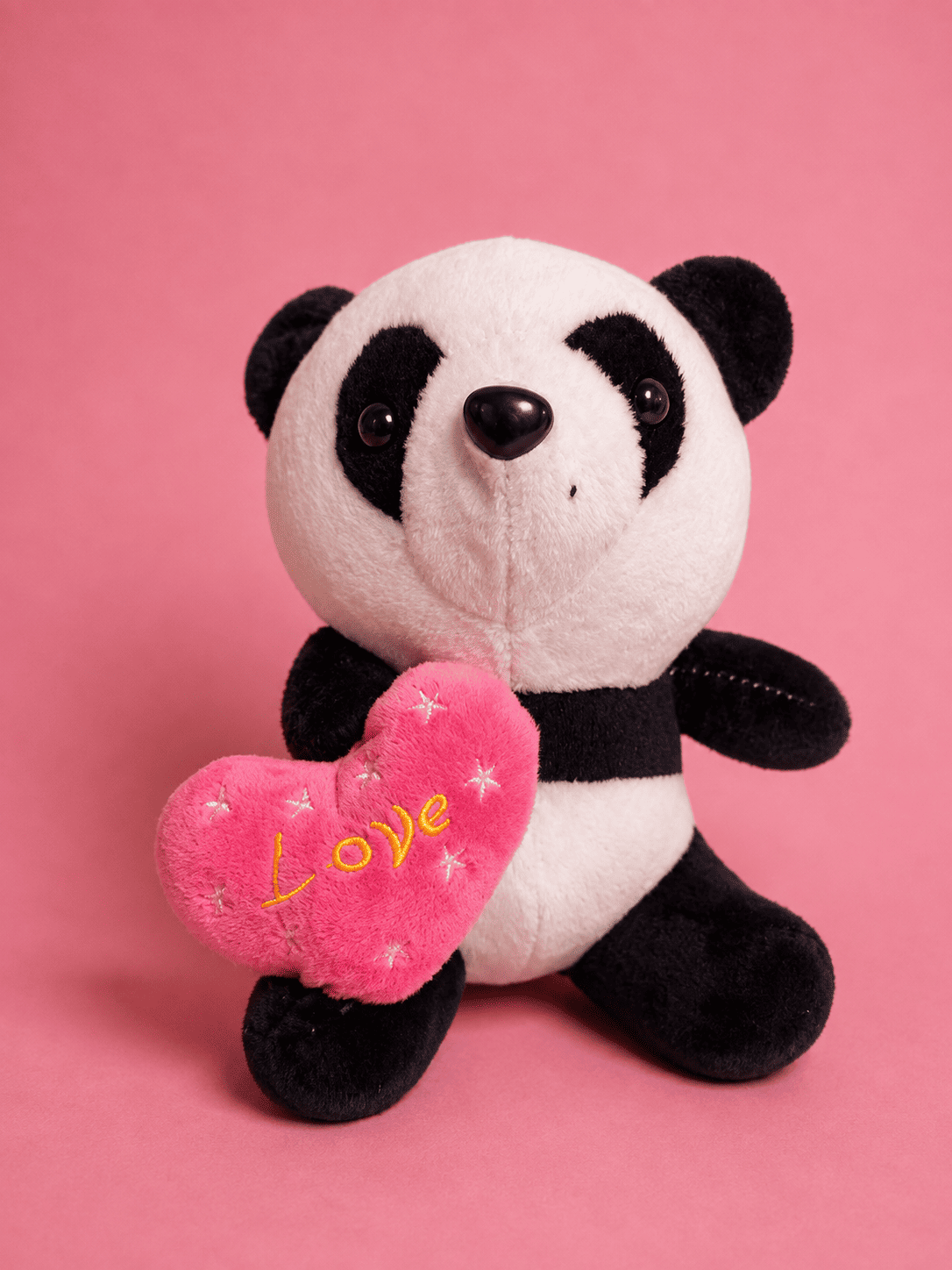 Peluche Panda Corazón Rosa